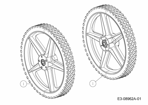 Ersatzteile MTD Benzin Faden Rasenmäher 22 Wheeled String Trimmer Typ: 25A-26J7306  (2015) Räder 