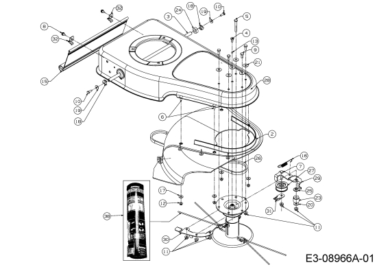 Cub Cadet Ersatzteile Motorfadenmäher 22 Wheeled String Trimmer 25A-262J756  (2015) Deflektor, Keilriemen, Rahmen, Schneidfaden