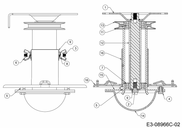 Ersatzteile MTD Benzin Faden Rasenmäher WST 5522 Typ: 25A-262E678  (2020) Fadenkopf 