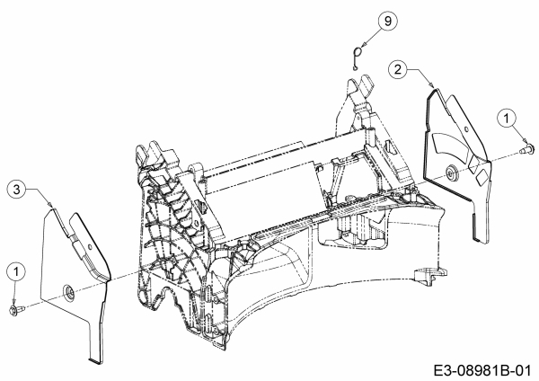 Ersatzteile MTD Benzin Rasenmäher mit Antrieb Smart 53 SPBS Typ: 12A-PY5L600  (2016) Holmbraketten 