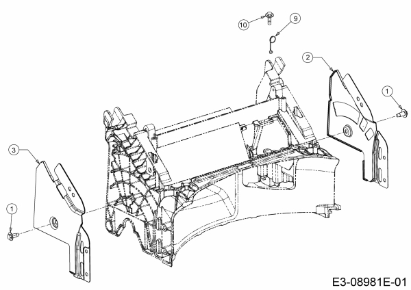 Ersatzteile MTD Benzin Rasenmäher mit Antrieb SP 46 B Typ: 12B-TABG600 (2020) Holmbracketten 