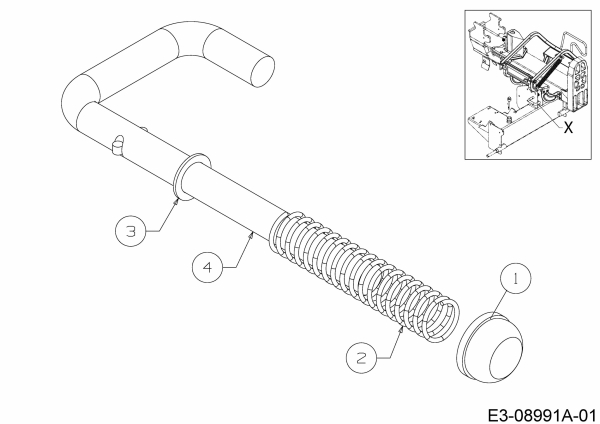 Ersatzteile MTD Holzspalter LS 550 Typ: 24AI550C678 (2019) Sicherungsstange 