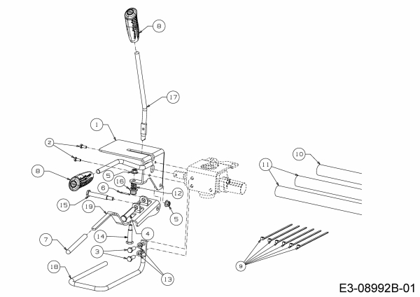 Ersatzteile MTD Holzspalter LS 550 Typ: 24AI550C678  (2016) Steuerhebel 