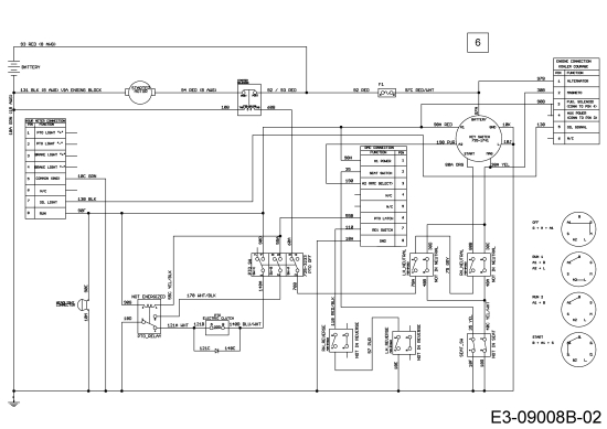 Cub Cadet Ersatzteile Zero Turn RZT L 42 17ARCACS330  (2017) Schaltplan