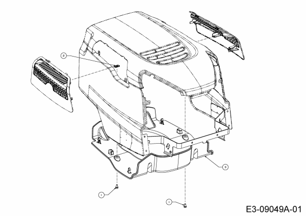 Ersatzteile WOLF-Garten Rasentraktor Expert 122.240 H Typ: 13II91WJ650  (2015) Luftführung 