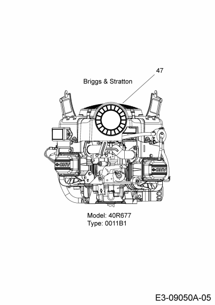 Cub Cadet Ersatzteile Rasentraktoren LT3 PR105 13HT71DN603  (2019) Motor Briggs & Stratton