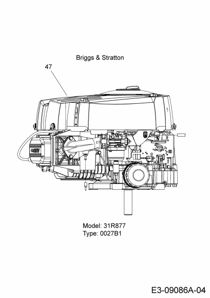 Cub Cadet Ersatzteile Rasentraktoren CC 919 HG 13HJ93AG603  (2016) Motor Briggs & Stratton