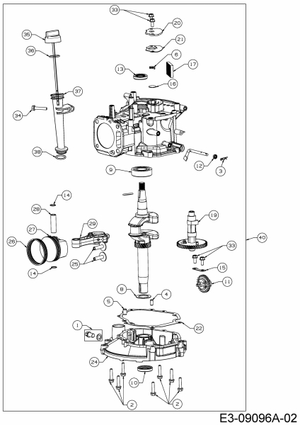 Ersatzteile MTD-Motoren Vertikal 1X65CU Typ: 752Z1X65CU  (2015) Rumpfmotor
