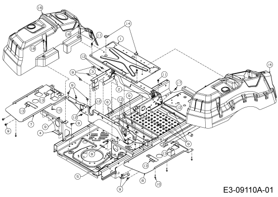 Cub Cadet Ersatzteile Zero Turn Z-Force LZ 60 17BIDAGD010  (2015) Sitzträger, Tankabdeckungen