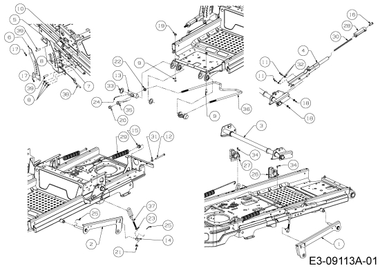 Cub Cadet Ersatzteile Zero Turn Z-Force LZ 60 17BIDAGD010  (2015) Mähwerksaushebung