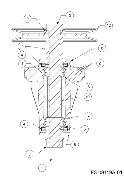 Cub Cadet Ersatzteile Zero Turn Z-Force LZ 60 17BIDAGD010  (2015) Messerspindel 618-06076