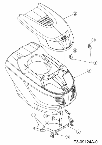 Ersatzteile Massey Ferguson Rasentraktoren MF 36-22 HG Typ: 13HP91GI695  (2015) Motorhaube G-Style