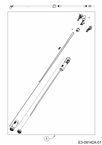 Ersatzteile WOLF-Garten Astschere PDCRR 200 Typ: 73ACA001650  (2017) Reparatursatz Stiel 