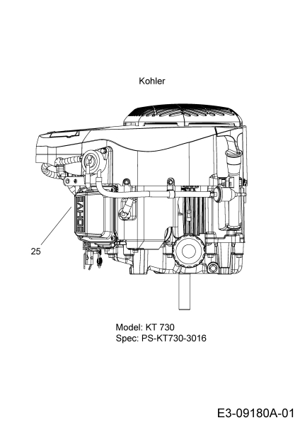 Cub Cadet Ersatzteile Rasentraktoren CC 1023 HNK 13HQ91AN330  (2015) Motor Kohler