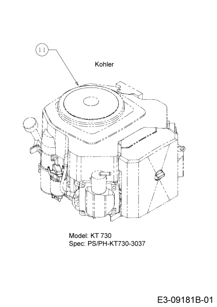 Cub Cadet Ersatzteile Rasentraktoren LX 50 13AQA1CQ330  (2016) Motor Kohler
