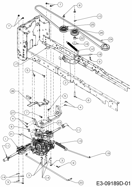 Cub Cadet Ersatzteile Rasentraktoren XT1 OS96 13A8A1CF603  (2019) Fahrantrieb