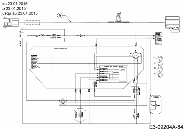 Ersatzteile Troy-Bilt Rasentraktoren TB 2042 Typ: 13APA1KS309 (2015) Schaltplan Rückwärtsgang bis 23.01.2015