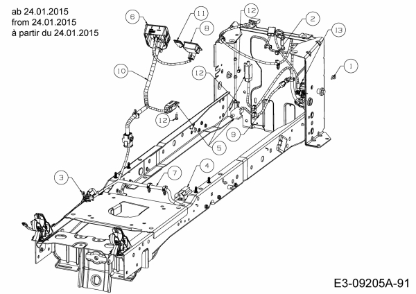 Ersatzteile Troy-Bilt Rasentraktoren TB 2042 Typ: 13APA1KS309 (2015) Elektroteile ab 24.01.2015