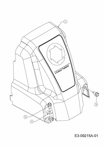 Ersatzteile Troy-Bilt Motorhacken Super Bronco 16 Typ: 21D-65M8766  (2014) Keilriemenschutz