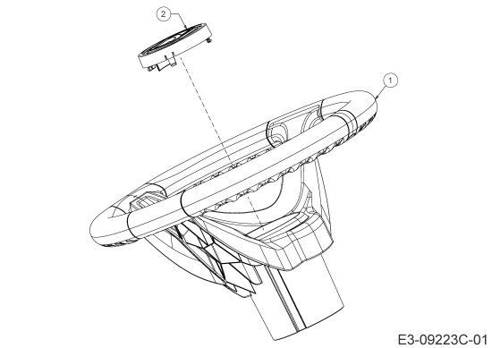 Cub Cadet Ersatzteile E-Rasentraktoren XT2 ES107 33ABA7CS603 (2020) Lenkrad ab 21.01.2020