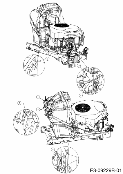 Ersatzteile MTD Rasentraktor 23/42 Typ: 13AQA1VR308  (2017) Choke- und Gaszug 