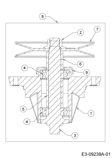 Cub Cadet Ersatzteile Rasentraktoren LX 50 13AQA1CQ330  (2018) Messerspindel 618-06981
