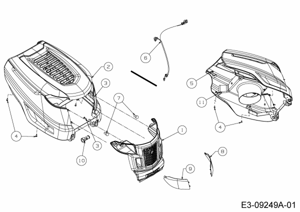 Ersatzteile Troy-Bilt Rasentraktoren TB 2042 Typ: 13APA1KS309 (2015) Motorhaube K-Style