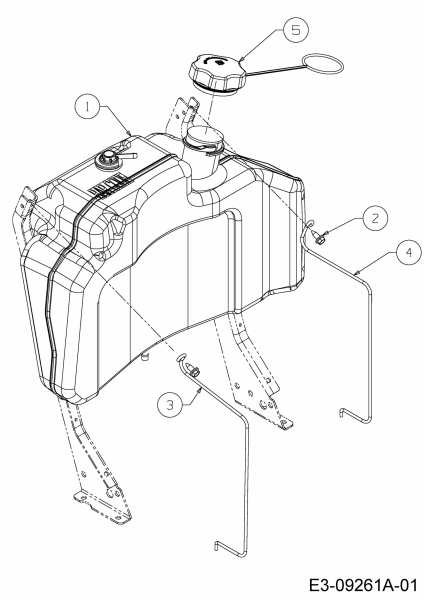 Ersatzteile Troy-Bilt Gartentraktoren TB 2654 Typ: 14AR94KK066  (2015) Tank