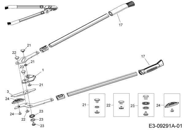 Ersatzteile Troy-Bilt Astscheren Power Cut RS 750 (TB) Typ: 490-851-Y026  (2015) Grundgerät