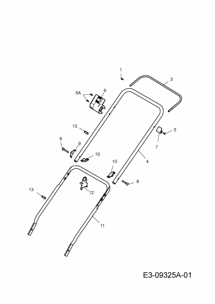 Ersatzteile WOLF-Garten Elektro Rasenmäher ohne Antrieb 537 E Typ: 18AWG1H-613  (2012) Holm 