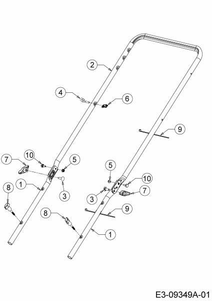 Ersatzteile Troy-Bilt Motormäher TB 115 Typ: 11A-A22J766  (2015) Holm