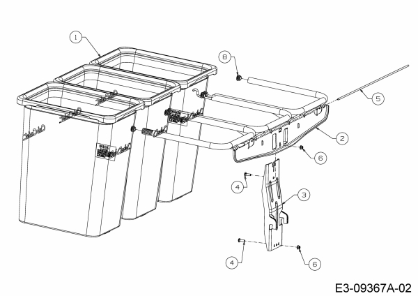 Ersatzteile Zubehör Garten- und Rasentraktoren Grasfangeinrichtung für A Serie (NX-15) mit Mähwerk Q (50/127cm) Typ: 19A30018100  (2015) Grasfangsack