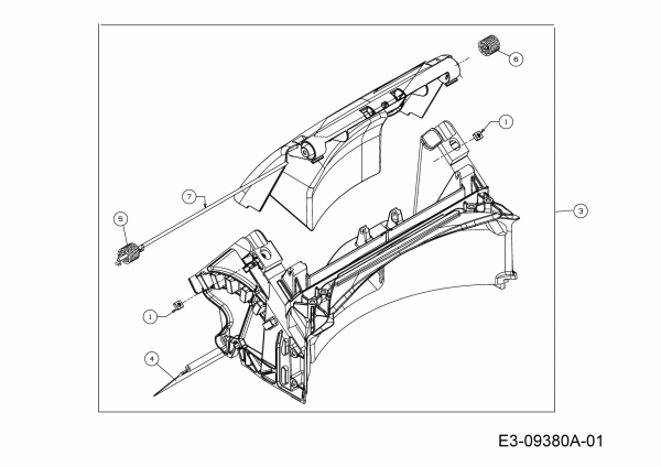 Ersatzteile Troy-Bilt Motormäher mit Antrieb TB 230 Typ: 12AVB2A3711 (2015) Leitstück hinten, Stange Heckklappe
