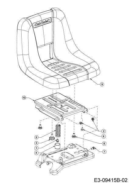 Cub Cadet Ersatzteile E-Rasentraktoren LR2 ES76 33AA27JD603 (2020) Sitz ab 29.02.2020
