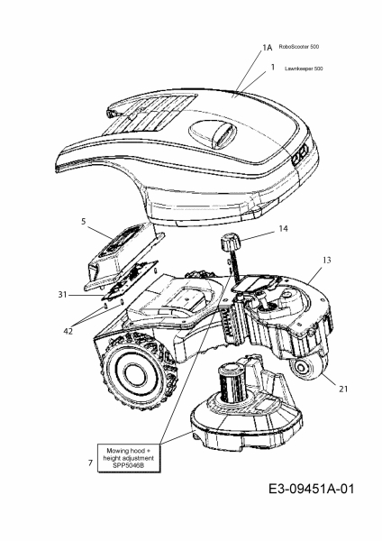 Cub Cadet Ersatzteile Mähroboter Lawnkeeper 500 18AO05LA603  (2013) Stossfänger