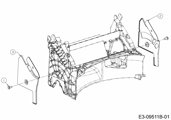 Ersatzteile MTD Benzin Rasenmäher ohne Antrieb Smart 46 PB Typ: 11A-TA5B600  (2018) Holmbracketten 