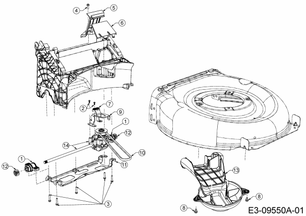 Ersatzteile Wingart Motormäher mit Antrieb BR 1553 RA Typ: 12B-PH5L601  (2016) Getriebe, Keilriemen