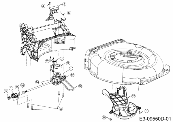 Ersatzteile MTD Benzin Rasenmäher mit Antrieb Smart 53 SPOHW Typ: 12A-PBJ6600 (2020) Getriebe, Keilriemen 