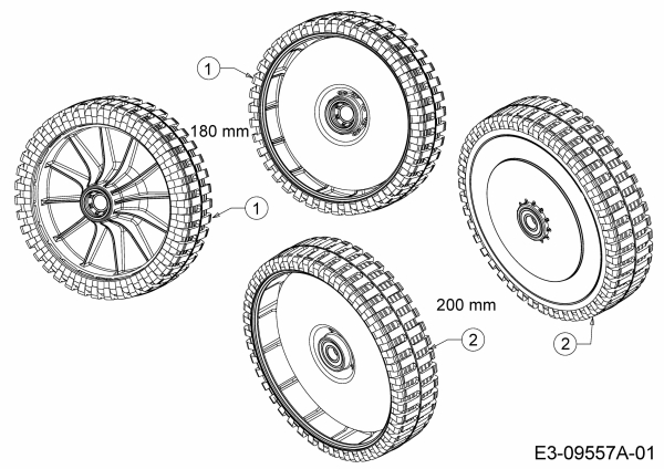 Ersatzteile Gutbrod Motormäher HB 46 B Typ: 11A-TQ5E690  (2017) Räder