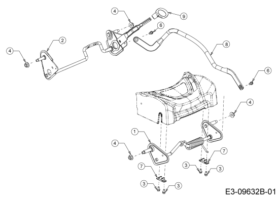 Cub Cadet Ersatzteile Motormäher mit Antrieb LM2 DR53s 12CBPQKC603 (2020) Achsen, Höhenverstellung