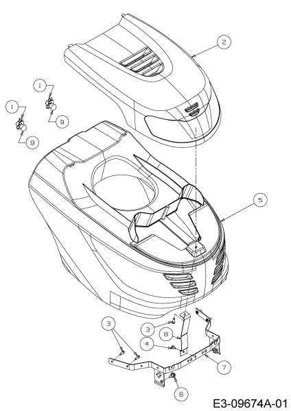 Ersatzteile Gutbrod Rasentraktoren GLX 105 RH-K Typ: 13HI91GN690  (2016) Motorhaube G-Style