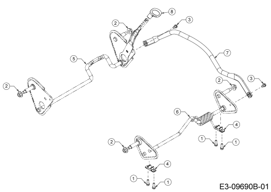 Cub Cadet Ersatzteile Motormäher LM1 DP53 11B-PTKC603  (2019) Achshalter vorne, Achsen, Höhenverstellung