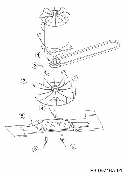 Ersatzteile WOLF-Garten Elektro Rasenmäher mit Antrieb A 400 EA Typ: 18ARMLM1650  (2020) Messer, Messeraufnahme 