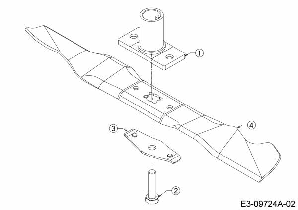 Ersatzteile MTD Benzin Rasenmäher ohne Antrieb DL 46 P Typ: 11A-J1SJ677  (2017) Messer, Messeraufnahme 