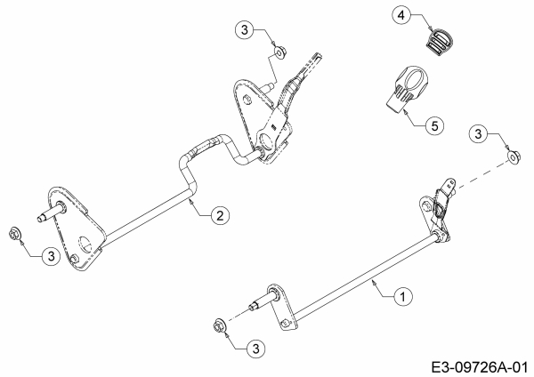 Ersatzteile MTD Benzin Rasenmäher mit Antrieb SP 53 HWBS Typ: 12A-PF7B600  (2019) Achsen, Höhenverstellung 