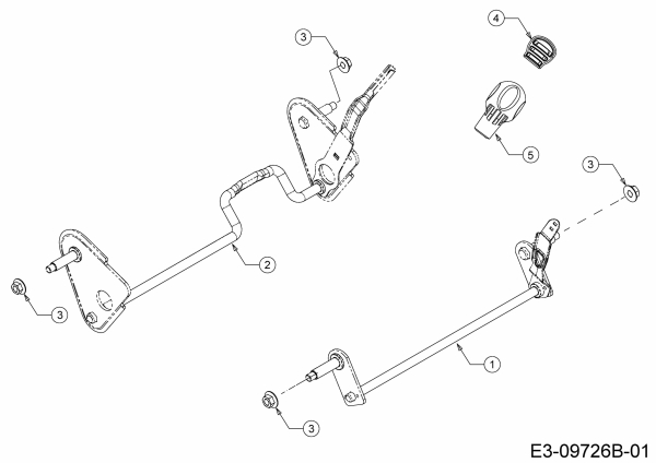 Ersatzteile MTD Benzin Rasenmäher mit Antrieb 53 SPSBHW Typ: 12D-PH5L600 (2019) Achsen, Höhenverstellung 