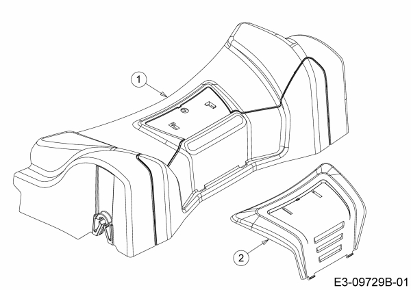 Ersatzteile MTD Benzin Rasenmäher mit Antrieb SP 53 HWB 500 Typ: 12A-PF5C600  (2020) Abdeckung Vorderachse 