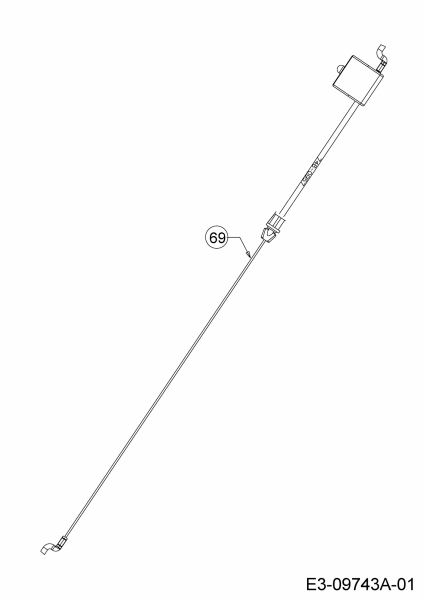 Ersatzteile MTD Benzin Rasenmäher ohne Antrieb 51 BC Typ: 11D-025J600  (2015) Bremszug 