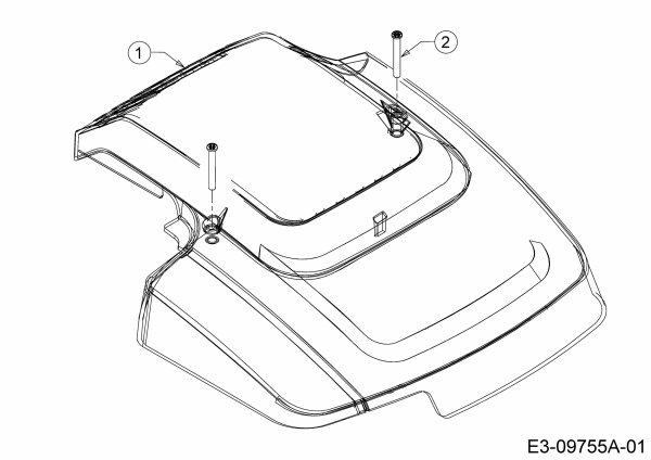 Ersatzteile MTD Benzin Rasenmäher mit Antrieb SP 53 B Typ: 12B-PC8R600  (2017) Motorhaube B&S 