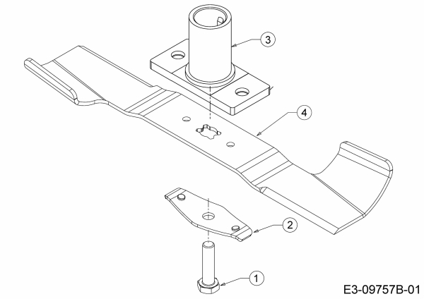 Ersatzteile MTD Benzin Rasenmäher ohne Antrieb Smart 42 PO Typ: 11C-LASJ600 (2020) Messer, Messeraufnahme 